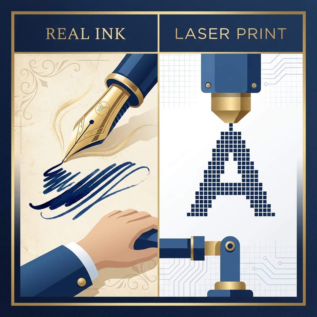 Real Ink vs. Laser Print: Why It Matters